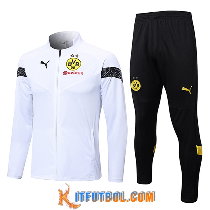 Chandal Equipos De Futbol - Chaqueta Dortmund Blanco 2022/2023