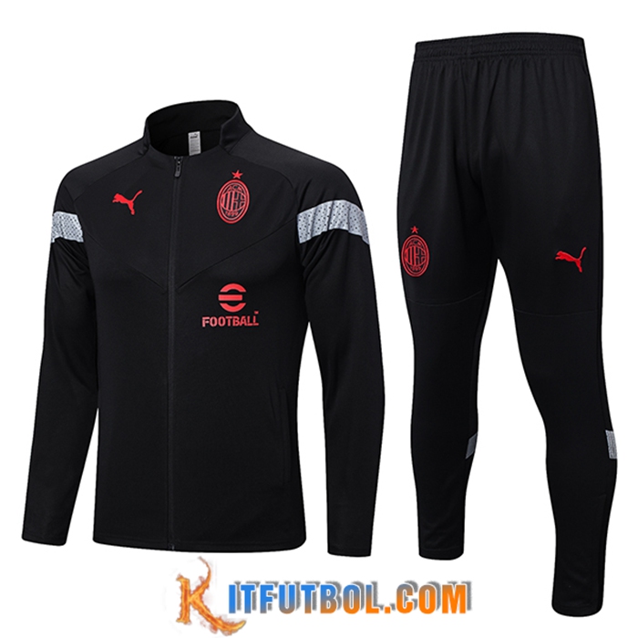 Chandal Equipos De Futbol - Chaqueta AC Milan Negro 2022/2023