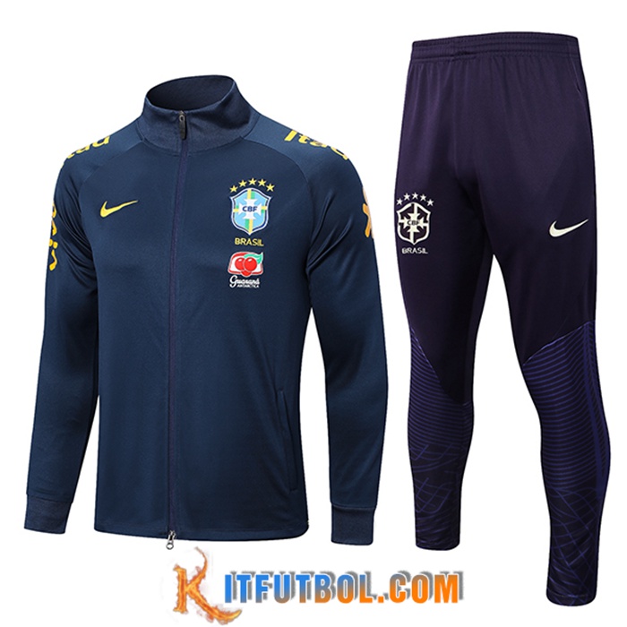 Chandal Equipos De Futbol - Chaqueta Brasil Azul marino 2022/2023