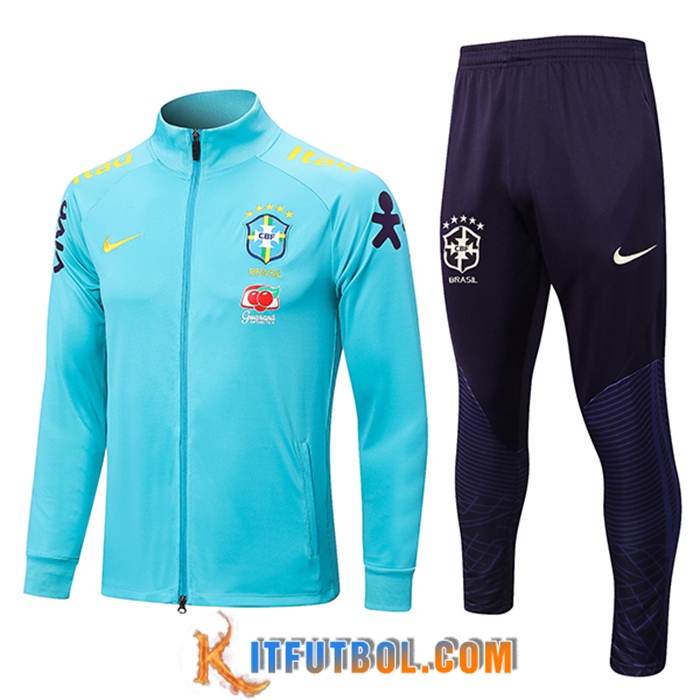 Chandal Equipos De Futbol - Chaqueta Brasil Azul Claro 2022/2023
