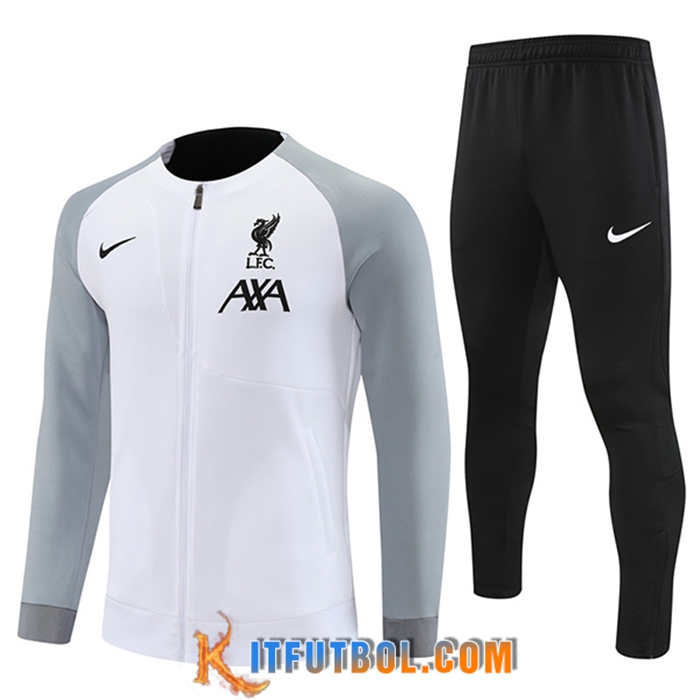 Chandal Equipos De Futbol - Chaqueta FC Liverpool Blanco 2022/2023