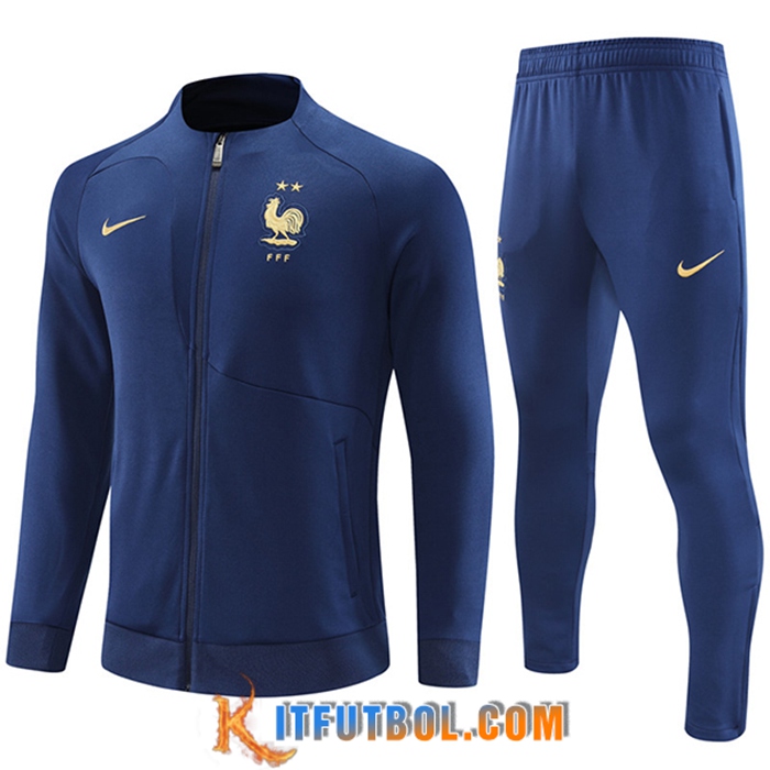 Chandal Equipos De Futbol - Chaqueta Francia Azul marino 2022/2023