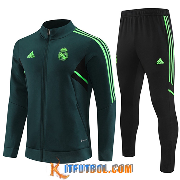 Chandal Equipos De Futbol - Chaqueta Real Madrid Verde 2022/2023