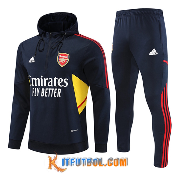 Rompevientos Chaqueta Con Capucha Chandal De Futbol Arsenal Azul marino 2022/2023
