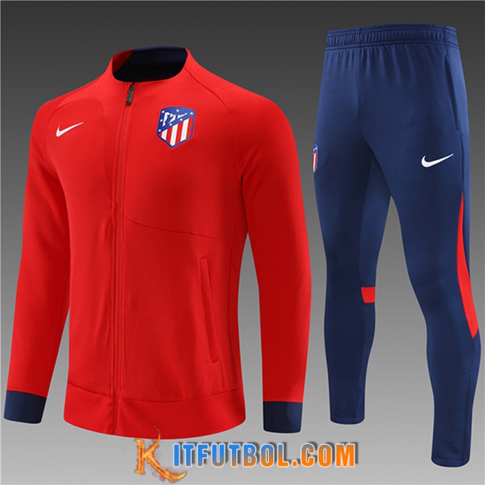 Chandal Equipos De Futbol - Chaqueta Atletico Madrid Ninos Rojo 2022/2023