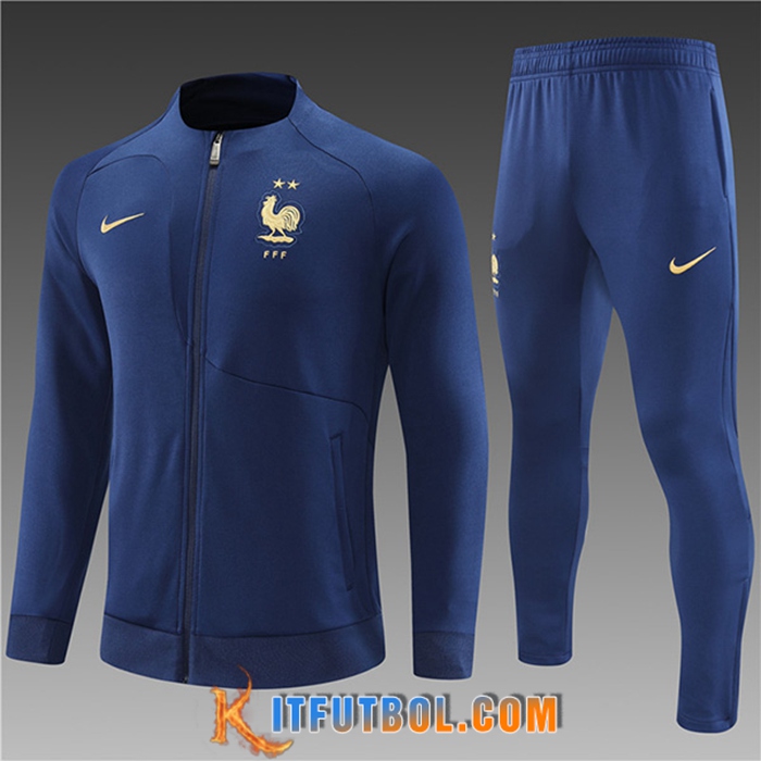 Chandal Equipos De Futbol - Chaqueta Francia Ninos Azul marino 2022/2023