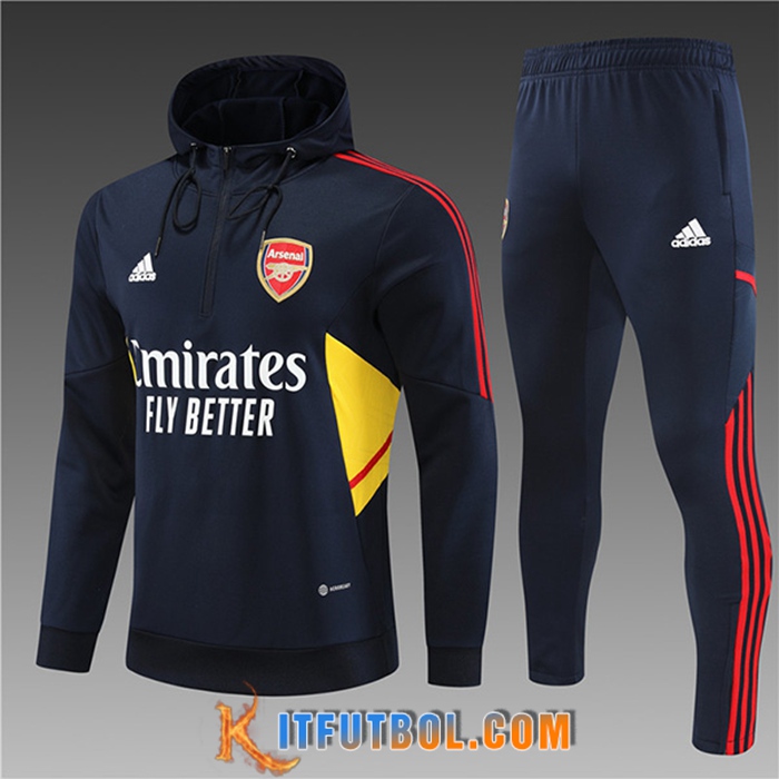 Chaqueta Con Capucha Chandal Arsenal Ninos Azul marino 2022/2023