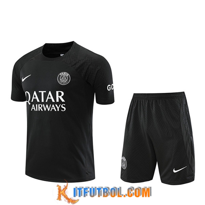 Camiseta Entrenamiento + Cortos PSG Negro 2022/2023