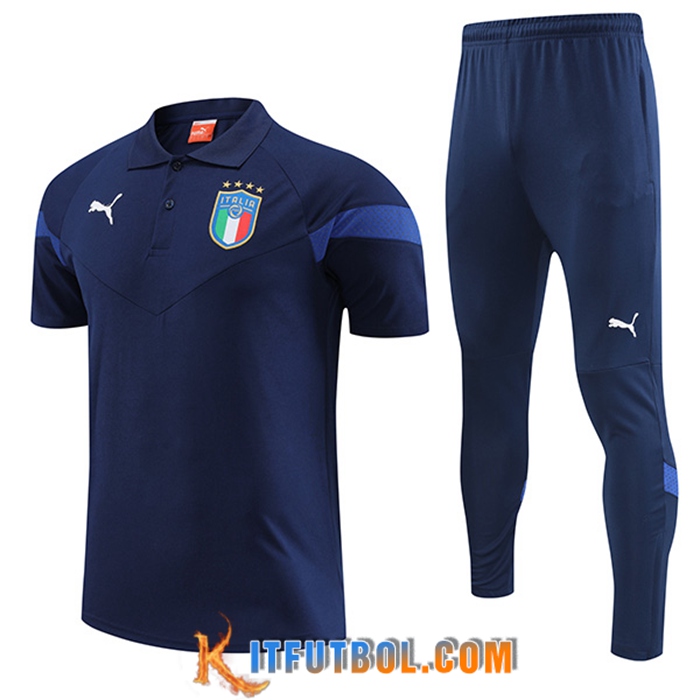 Camiseta Polo Italia Azul marino 2022/2023
