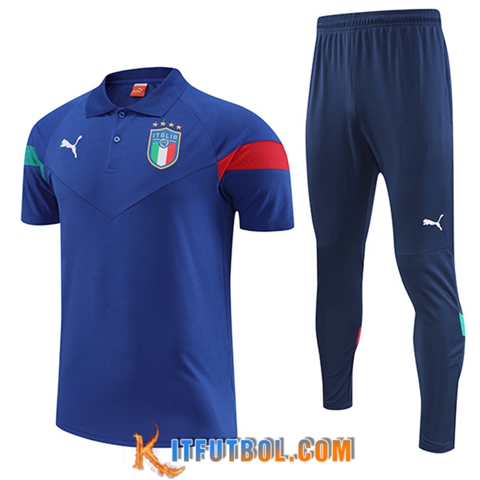 Camiseta Polo Italia Azul 2022/2023