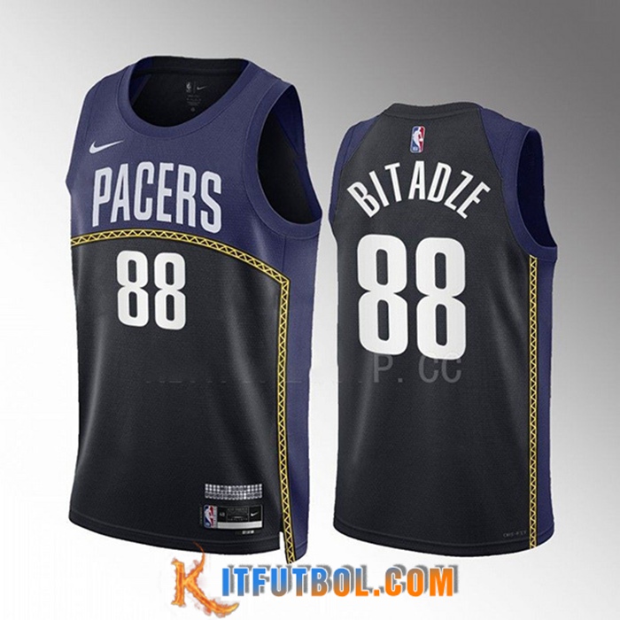 Camisetas Indiana Pacers (BITADZE #88) 2022/23 Negro/Azul