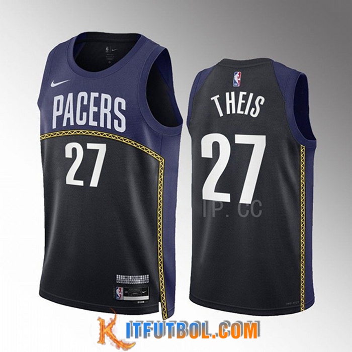 Camisetas Indiana Pacers (THEIS #27) 2022/23 Negro/Azul