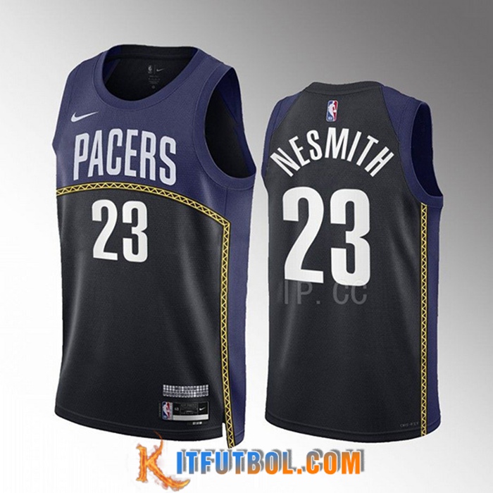 Camisetas Indiana Pacers (NESMITH #23) 2022/23 Negro/Azul
