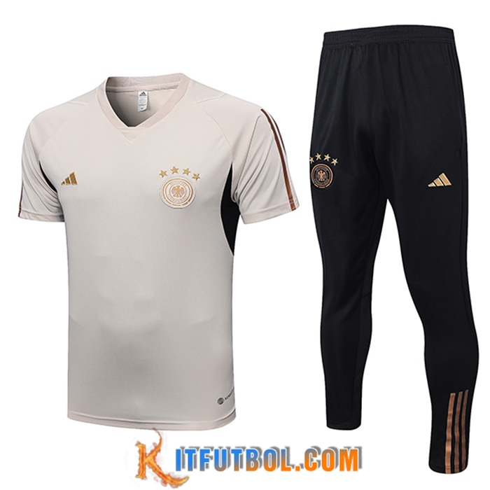 Camiseta Entrenamiento + Cortos Alemania Gris Claro 2023/2023
