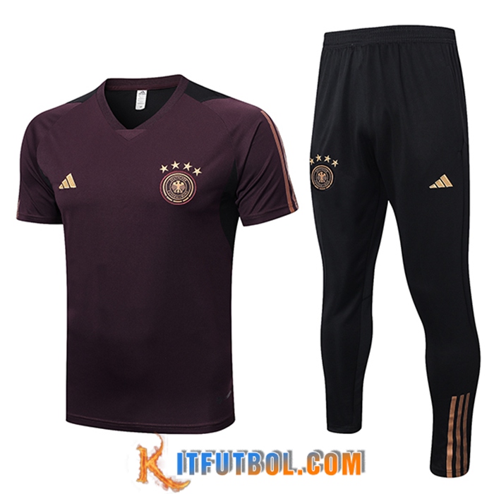 Camiseta Entrenamiento + Cortos Alemania Marrón 2023/2023