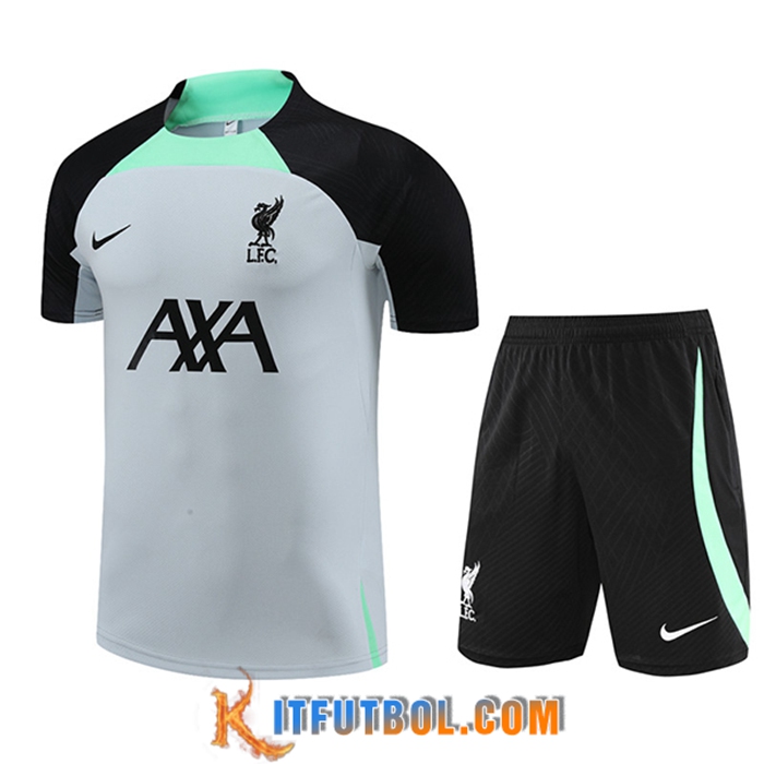 Camiseta Entrenamiento + Cortos FC Liverpool Gris 2023/2023