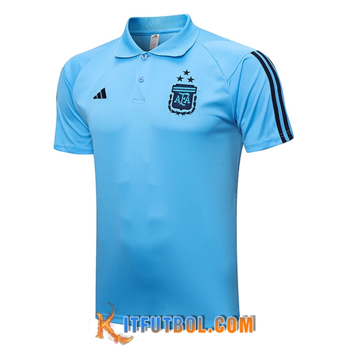 Camiseta Polo Argentina Azul Claro 2023/2023