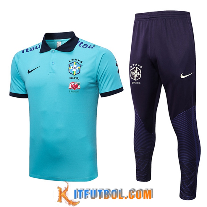 Camiseta Polo Brasil Azul Claro 2023/2023