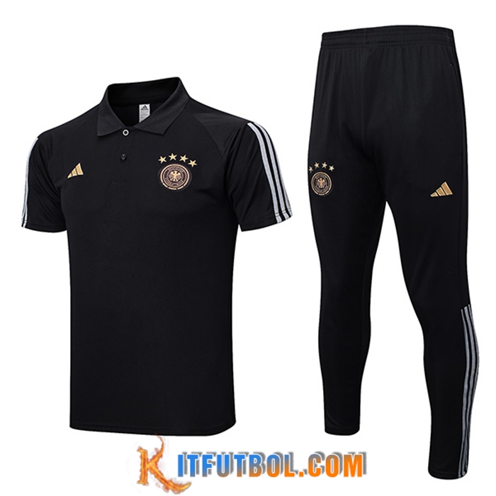 Camiseta Polo Alemania Negro 2023/2023