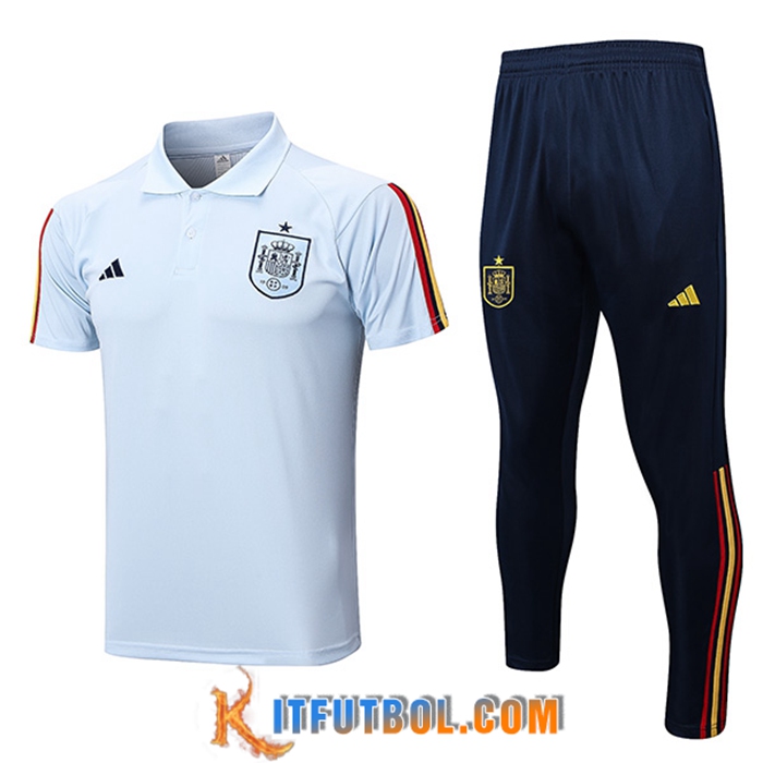 Camiseta Polo España Azul Claro 2023/2023