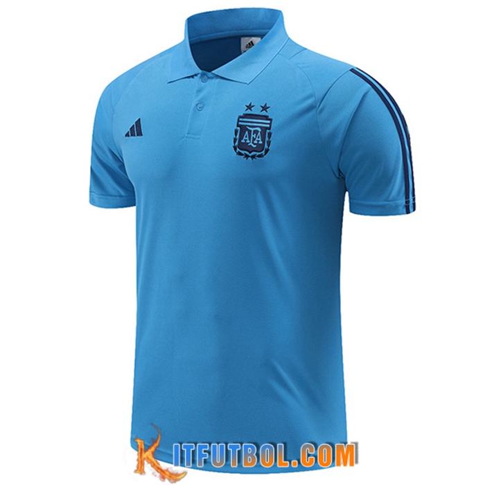 Camiseta Polo Argentina Azul Claro 2023/2023