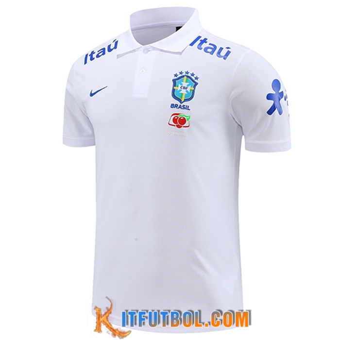 Camiseta Polo Brasil Blanco 2023/2023
