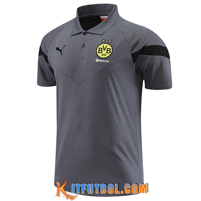Camiseta Polo Dortmund Gris 2023/2023