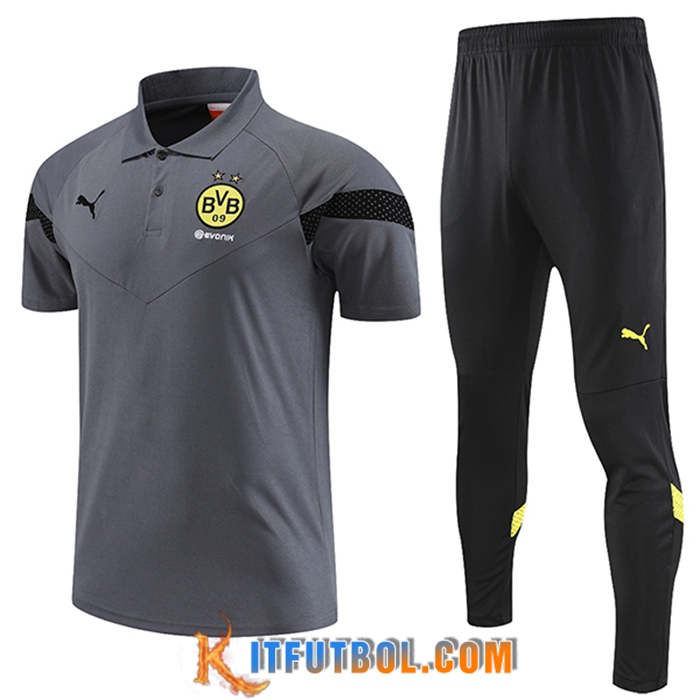 Camiseta Polo Dortmund Gris 2023/2023
