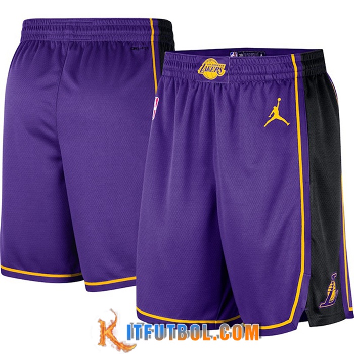 Cortos NBA Los Angeles Lakers Violeta/Negro