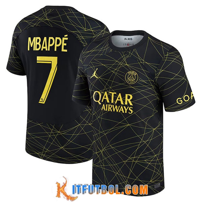 Camisetas De Futbol PSG (MBAPPÉ #7) 2023/2023 Fourth