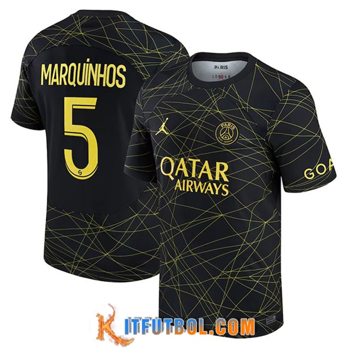 Camisetas De Futbol PSG (MARQUINHOS #5) 2023/2023 Fourth