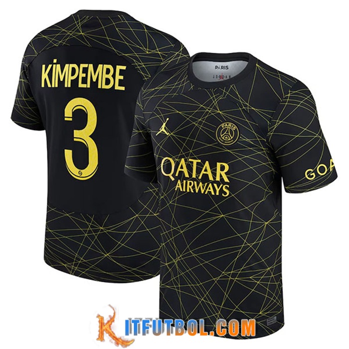 Camisetas De Futbol PSG (KIMPEMBE #3) 2023/2023 Fourth