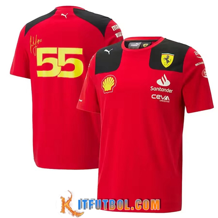 T-Shirt F1 Scuderia Ferrari Team Amarillo 2023