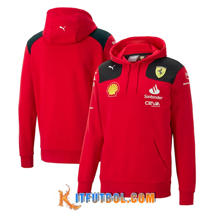 Sudadera Capucha F1 Scuderia Ferrari Team Amarillo 2023