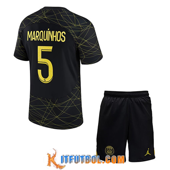 Camisetas De Futbol PSG (MARQUINHOS #5) Ninos Fourth 2023/2023