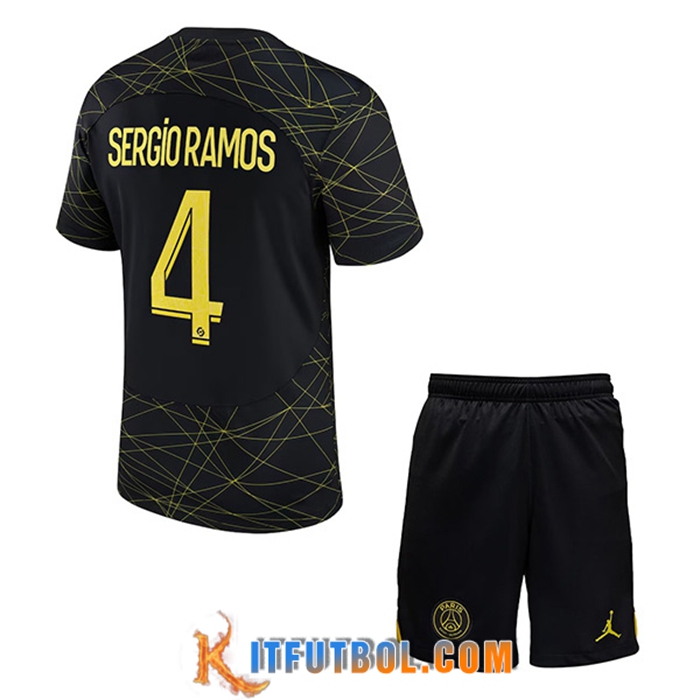 Camisetas De Futbol PSG (SERGIO RAMOS #4) Ninos Fourth 2023/2023