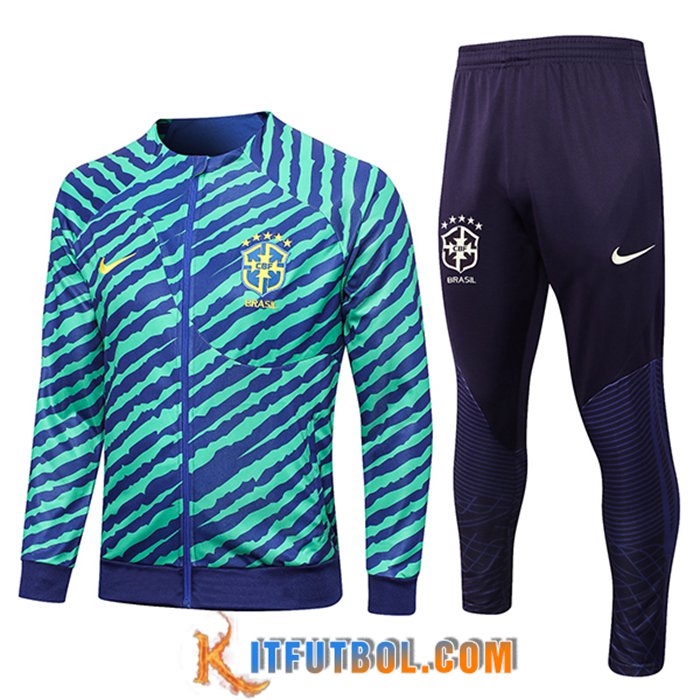 Chandal Equipos De Futbol - Chaqueta Brasil Verde 2023/2023