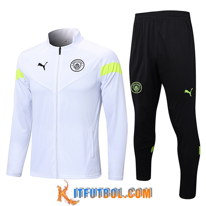 Chandal Equipos De Futbol - Chaqueta Manchester City Blanco 2023/2023