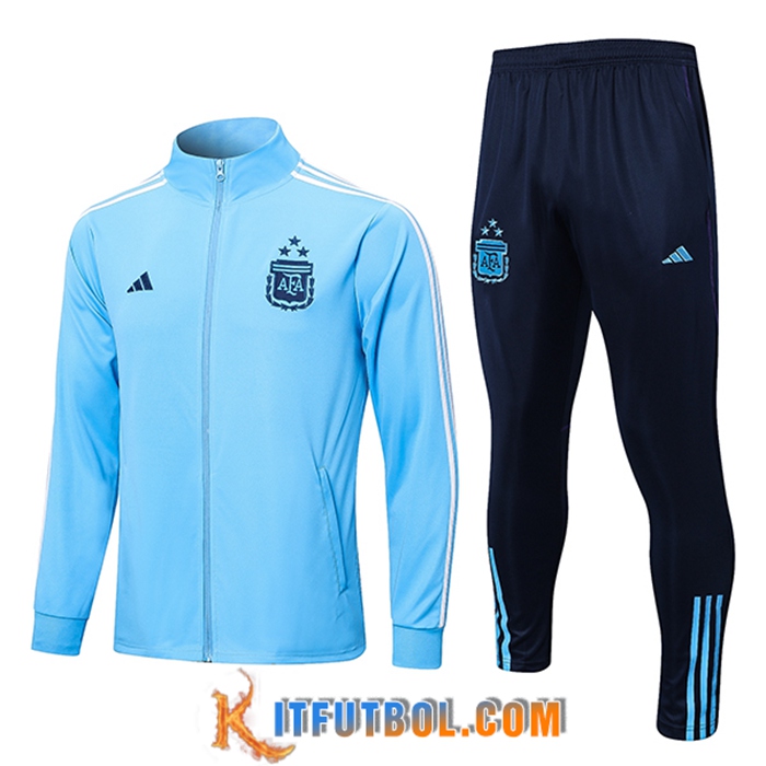 Chandal Equipos De Futbol - Chaqueta Argentina 3 Stars Azul Claro 2023/2023
