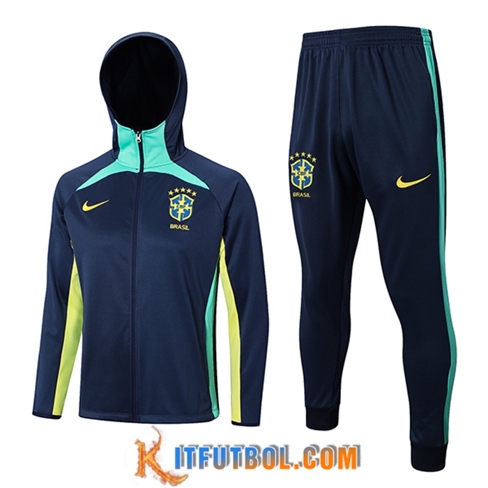Chaqueta Con Capucha Chandal Rompevientos Chaqueta Brasil Azul marino 2023/2023