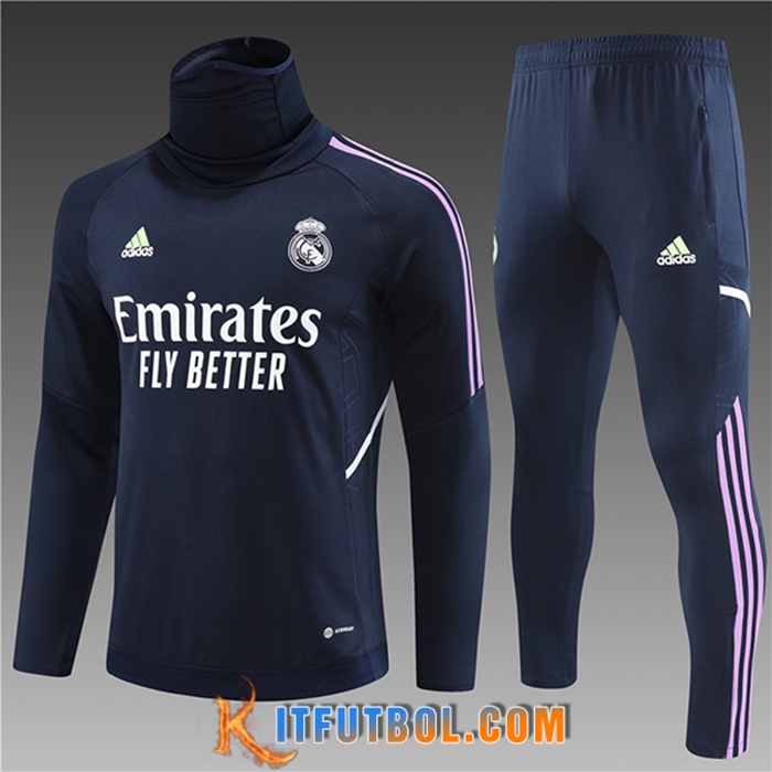 Chandal Equipos De Futbol Real Madrid High Collar Ninos Azul marino 2023/2023
