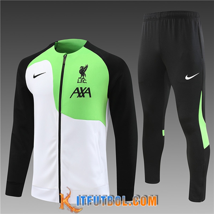 Chandal Equipos De Futbol - Chaqueta FC Liverpool Ninos Blanco 2023/2023