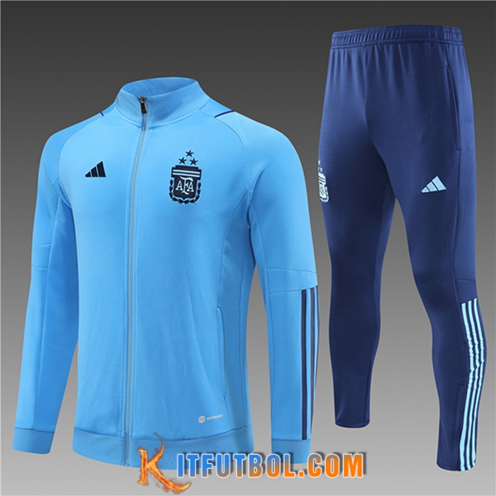 Chandal Equipos De Futbol - Chaqueta Argentina Ninos Azul Claro 2023/2023