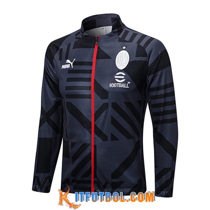 Chaquetas Futbol AC Milan Negro/Gris 2023/2023