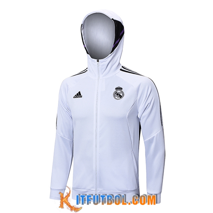 Chaqueta Con Capucha Real Madrid Blanco 2023/2023