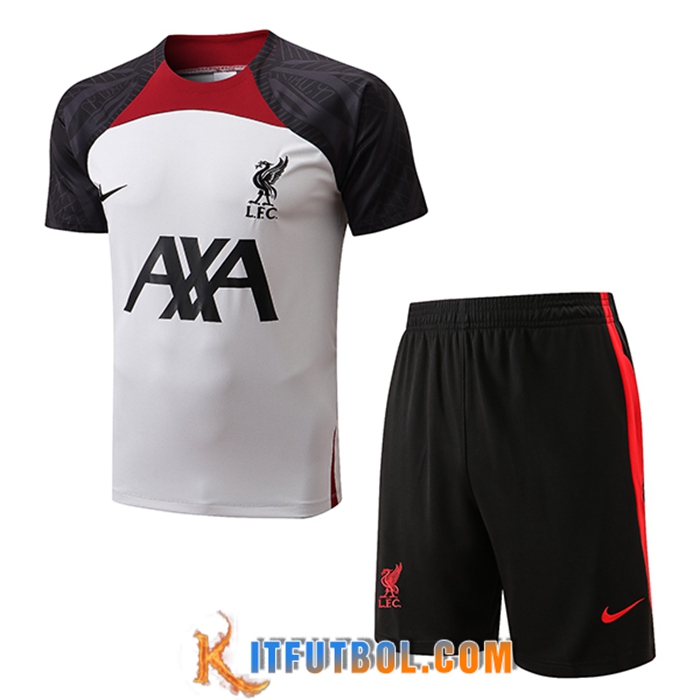 Camiseta Entrenamiento + Cortos FC Liverpool Blanco 2022/2023