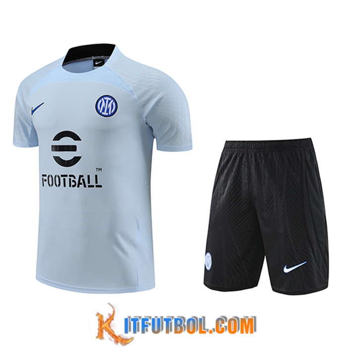 Camiseta Entrenamiento + Cortos Inter Milan Azul Claro 2023/2024