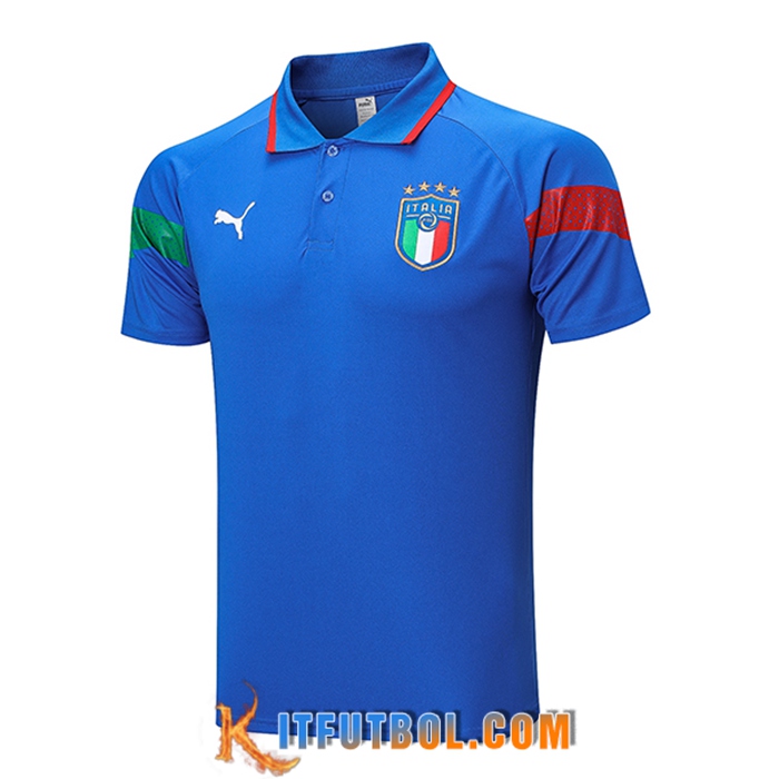 Camiseta Polo Italia Azul 2022/2023