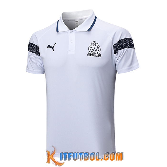Camiseta Polo Marsella Blanco 2022/2023