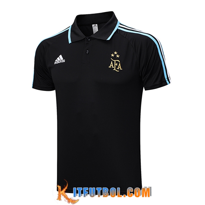 Camiseta Polo Argentin Negro 2022/2023